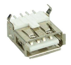 USB 2.0 Connector A Type up Solder in Silver/White oem