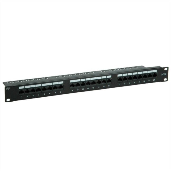 Value Cat.6 (Class E) 19" Patch Panel 24 Θύρες UTP Μαύρο