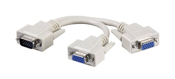 Vcom Αντάπτορας Καλώδιο Vga Hd 15pin Male Σε 2 X Fimale 0.2m