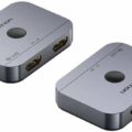 Vention 2-Port Bi-Directional 8K HDMI Switcher - Gray Aluminum