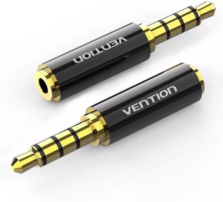 Vention 3.5mm Male To 2.5mm Female Audio Adapter Black Metal Type Bfbb0 Venbfbb0