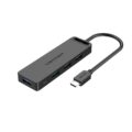 Vention Type-C to 4-Port USB 3.0 Hub with Power Supply Black 0.15M ABS Type