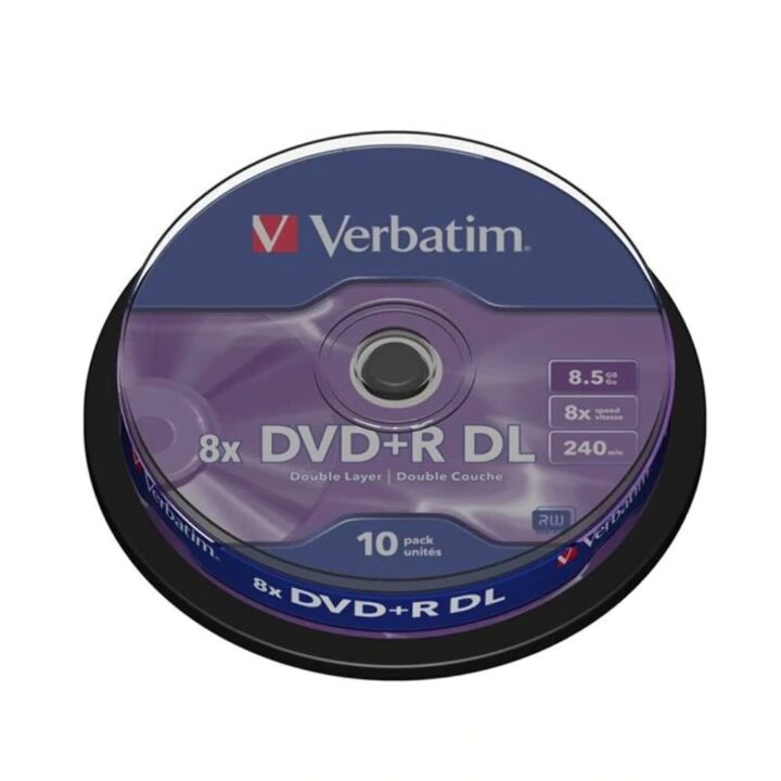 Verbatim Dvd+R D. Layer 8X 8.5Gb 10 Tub Spindle