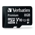 Verbatim Premium Micro SDHC 8GB Class 10/UHS-I με Adapter Lifetime Limited