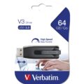 Verbatim V3 Usb 3.0 Drive 64gb Black-Grey