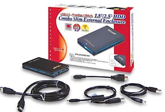 Vi-Power VPA-25289B-800 1.8"/2.5" External Enclosure