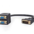Video Splitter Dvi-i Male To 2x Vga Fml Black 3
