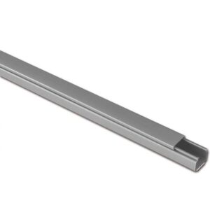 Viokar Κανάλι PVC 25x25 με Αυτοκόλλητη Ταινία TESA 2m Γκρί