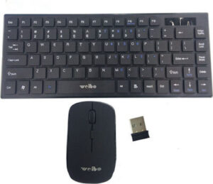 Weibo Mini Keyboard & Mouse Wireless 2.4GHz Black