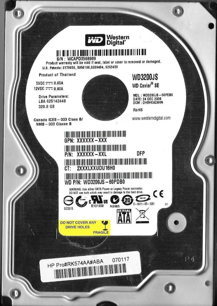Western Digital HDD Caviar SE 320GB / SATA II / 8,9ms / 3,5'' / 7200rpm / 8MB