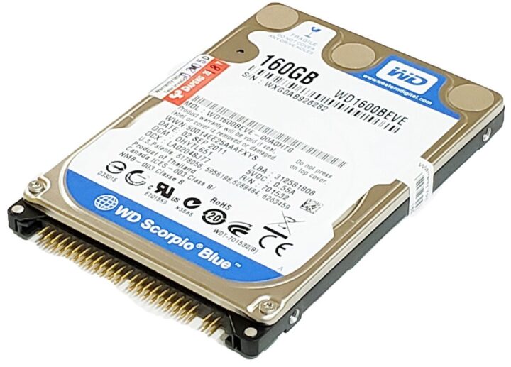 Western Digital HDD Scorpio Blue 160GB 2,5'' 5400RPM ATA 8MB Cache