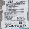 Western Digital Σκληρός Δίσκος WD SATA2 160GB 2,5'' 8M WD1600BEVT